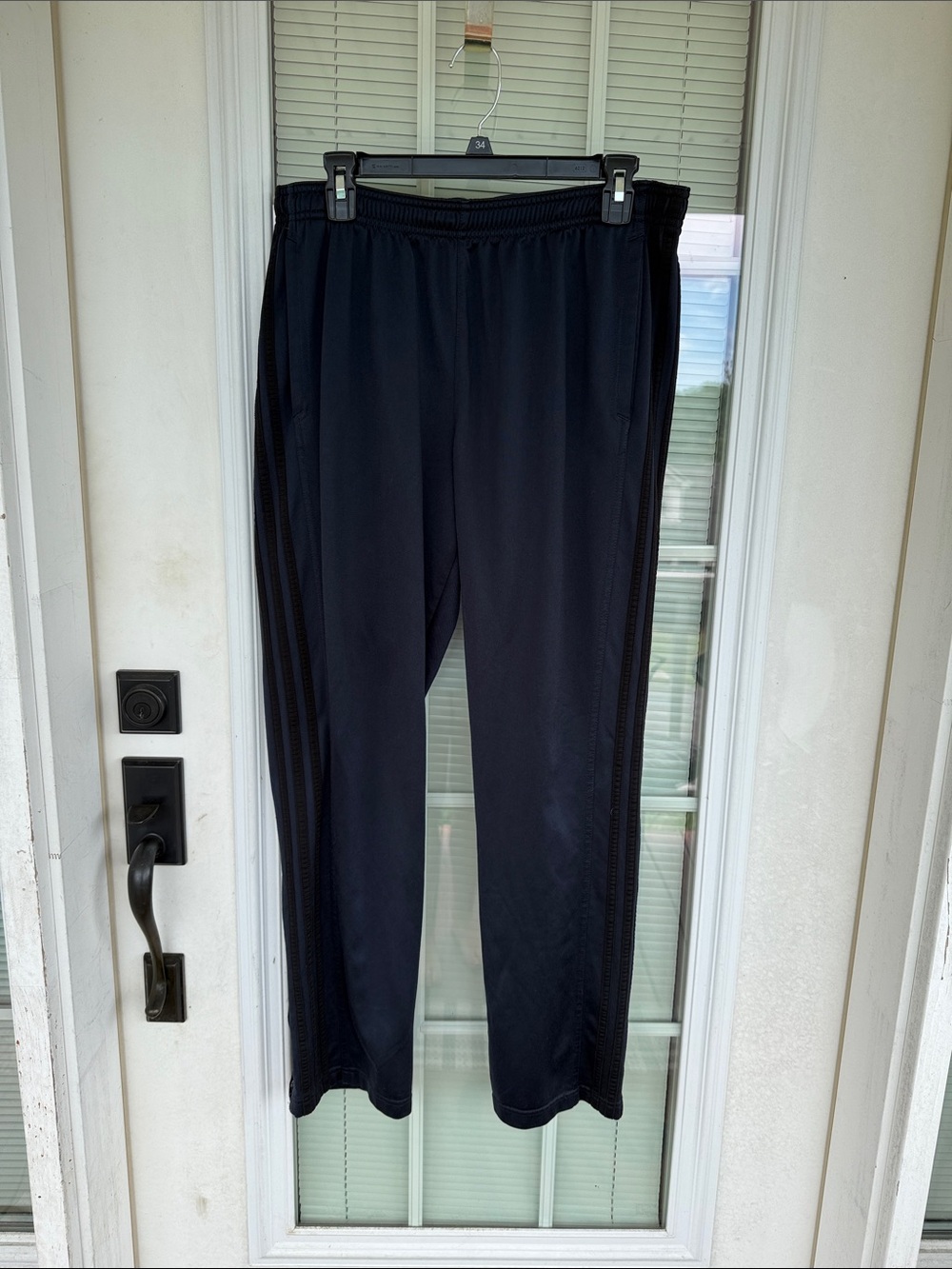 Men's Adidas Athletic Track Pants Sweatpants - Navy